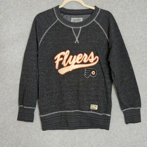 Vintage Old Time Hockey Philadelphia Flyers Womens Gray Pullover Sweatshirt‎ M/M
